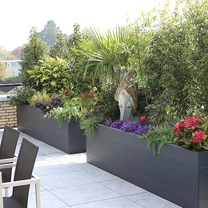 Plantenbak Modulair Antraciet 240x240x28 cm