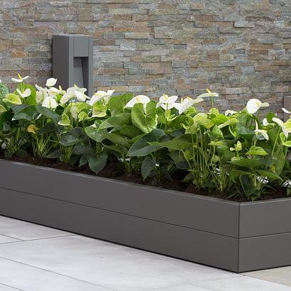 Plantenbak Modulair Taupe 240x30x28 cm