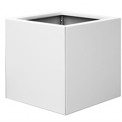 Bloembak vlak - WIT 60x60x60 cm