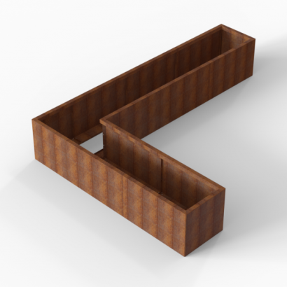 Plantenbak Module+ Corten 330x240x56 cm (60cm diep)