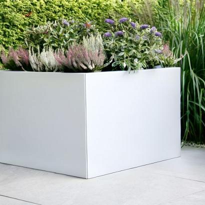 Plantenbak Vlak Wit 90x90x40 cm