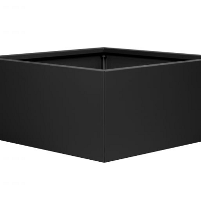 Bloembak vlak - GRAFIET ZWART 90x90x40