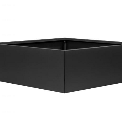 Bloembak vlak -  GRAFIET ZWART 120x120x60