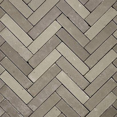 Straatsteen | Gebakken | Hollandse Streken | Twents | Grijs gen. | Getrommeld |  6,5x20x6 cm