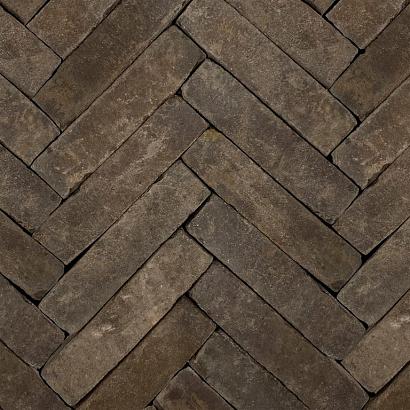 Straatsteen | Gebakken | Hollandse Streken | Fries | Zwart/Bruin | Getrommeld |  6,5x20x6 cm