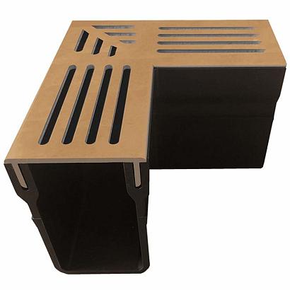 Garden Drain | Hoekstuk | Cortenstaal | 15x6,5x10,4 cm