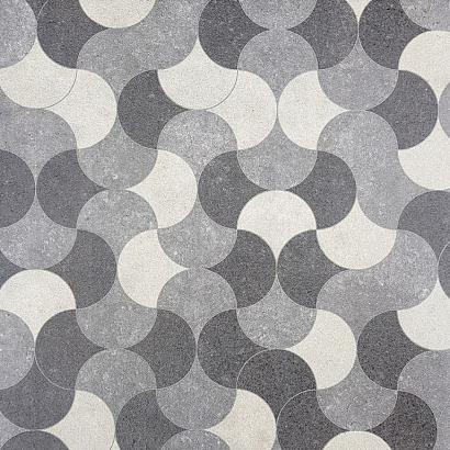 Tegel | Betonique | Stone Decor Light | Lichtgrijs | Gecoat | 60x60x4 cm