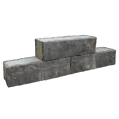 Natuursteen | Basalt Rion | Antraciet | 50x12x12 cm | Stapelblok