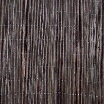 Natuurlijke schutting | Wilgenteenmat 1 stengel dik | Donker Bruin | 200x200 cm