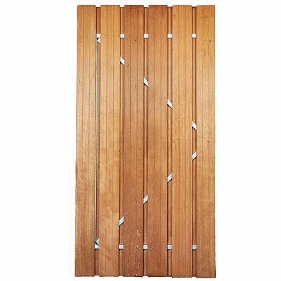 Deur met verstelbaar stalen frame | Hardhout | 100x195 cm