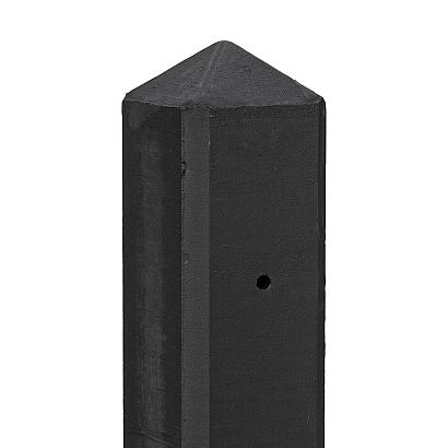 Betolux | Betonpaal hoekpaal | Antraciet gecoat | 280x10x10 cm