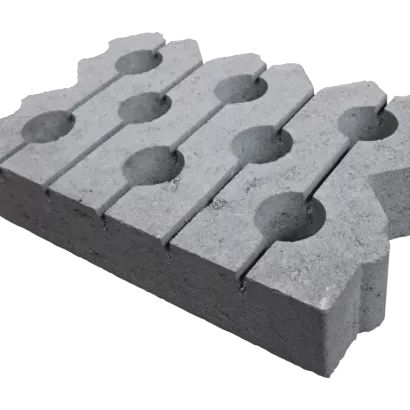 Grasbetontegel type J 40x60x12(60 cm. zijde vlak + bovenzijde vlak) K85912 klasse B BK15 GRN+