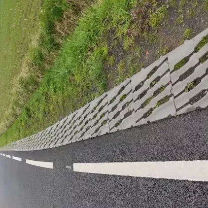 Grasbetontegel type M 40x40x12(meander) rondom hol-dol verbinding K85910  BK25