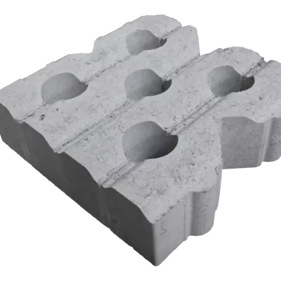 Grasbetontegel type L 40x40x12(40 cm. zijde vlak) K85912  BK25 GRN+