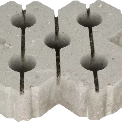 Grasbetontegel type W 40x40x12(rondom hol-dol + bovenzijde vlak) K85911  BK25