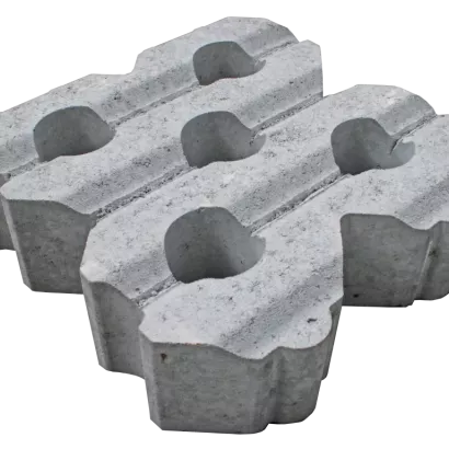 Grasbetontegel type H 40x40x12(rondom hol-dol) K85911  BK25