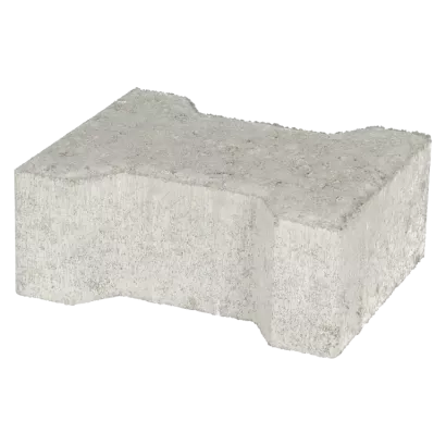 Basicstone H-verbandsteen 20x16,4/11,7x8 normaal facet grijs 1000 KOMO PL1