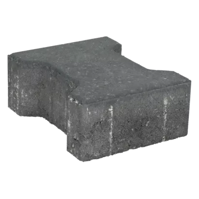 Ecotop Base H-verbandsteen 20x16,4/11,7x8 normaal facet antraciet KOMO PL2