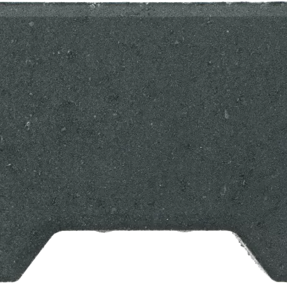 Ecotop Base Randsteen 20x13,4/11,5x8 normaal facet antraciet KOMO PL2