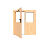 Excellent/Elegant Dubbele Deur Douglas Glas (losse roedes)