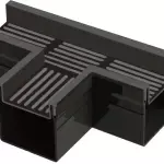 Top Stone 100/100 T-stuk - Zwart (Aluminium)