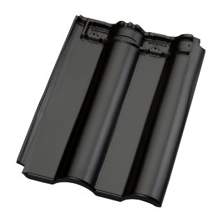 Modula dakpan zwart edel-engobe