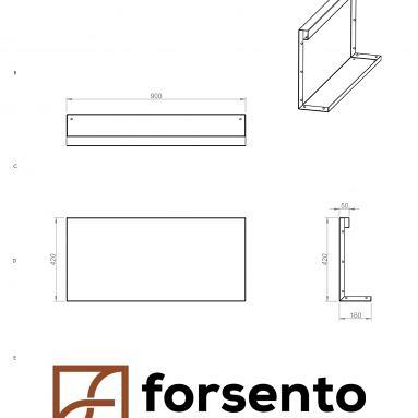 Bloembak Module+ Recht Paneel (A) 90x42 cm
