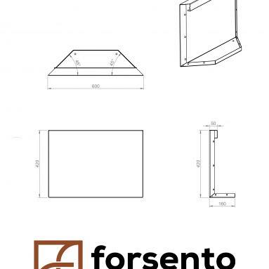 Bloembak Module+ Kopschot paneel (D) 60x42 cm