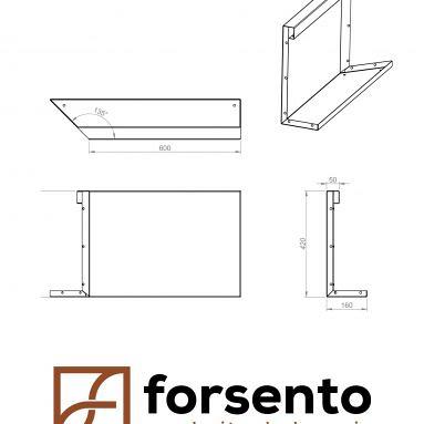 Plantenbak Module+ Inwendig hoekpaneel (C) 60x42 L