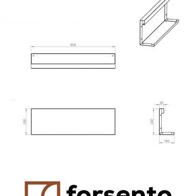 Bloembak Module+ Recht Paneel (A) 90x28 cm