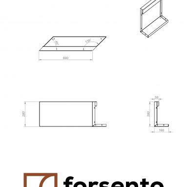 Bloembak Module+ Parallel paneel (E) 60x28 cm R