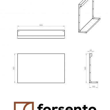 Bloembak Module+ Recht Paneel (A) 90x56 cm