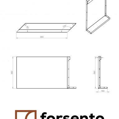 Plantenbak Module+ Parallel paneel (E) 90x56 R