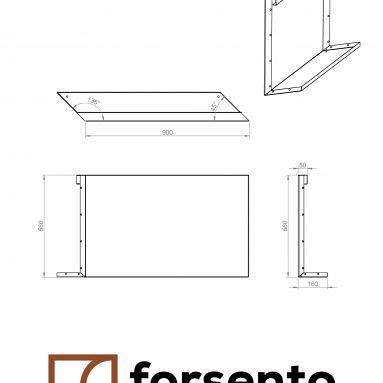 Plantenbak Module+ Parallel paneel  (E) 90x56 L