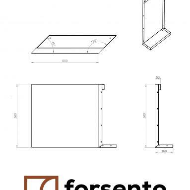 Plantenbak Module+ Parallel paneel (E) 60x56 R