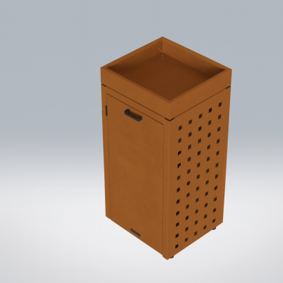 Kliko ombouw 240 Liter - 1 stuk CORTEN met tuinbak