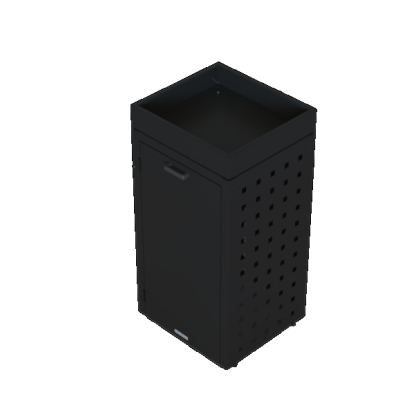 Kliko ombouw 120 Liter - 1 stuk GRAFIET ZWART met tuinbak