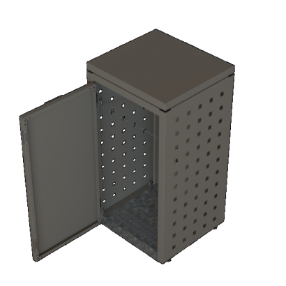 Kliko ombouw 240 Liter - 1 stuk TAUPE met vaste deksel