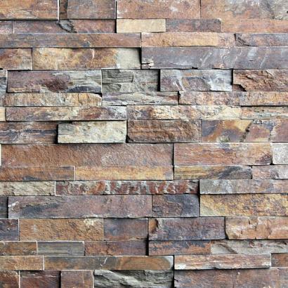 Rusty Slate steenstrip eind/hoekstuk 45/15x15x2-3 cm.