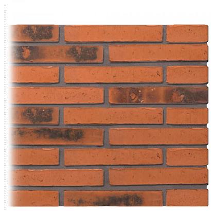 Gevelsteen | Vormbak Wasserstrich | Syracuse Nero (Oranje gesinterd) | Hilversums formaat