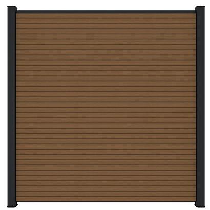 NewTechWood co-extrusie composiet scherm Triple, 180 x 180 cm, Teak