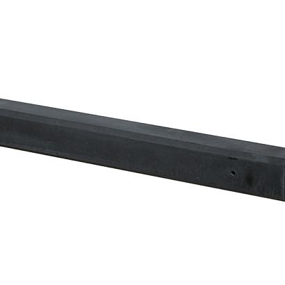 Betonpaal glad met diamantkop 10 x 10 x 190 cm, antraciet ongecoat, eindpaal tbv scherm 90 cm hoog