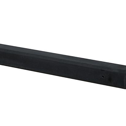 Betonpaal glad met diamantkop 10 x 10 x 190 cm, antraciet gecoat, eindpaal tbv scherm 90 cm hoog