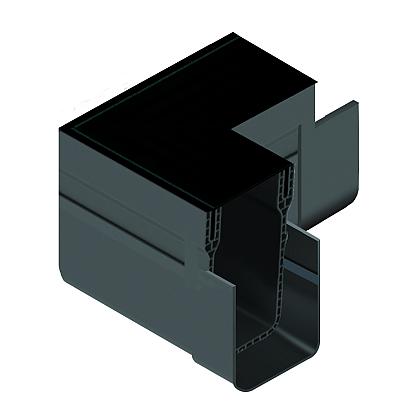 ACO slimline hoekstuk incl. zwart alu designrooster