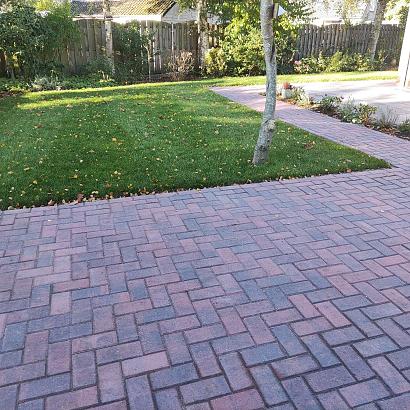 Betonstraatsteen 6 cm rood/zwart komo