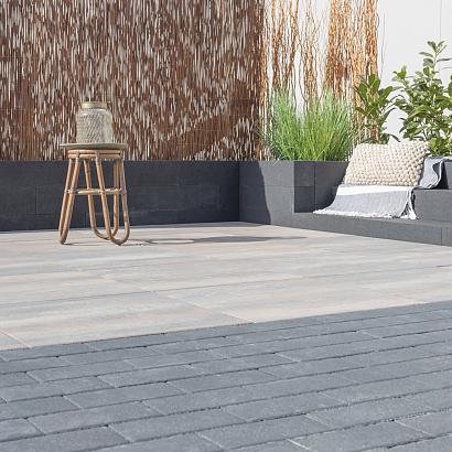 Design brick 6 cm black komo