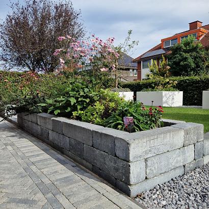 Linea trommel 15x15x60 cm grijs/zwart