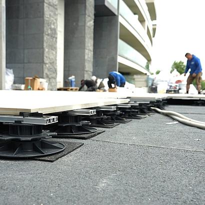 Beschermrubber groot 210x210x5 mm