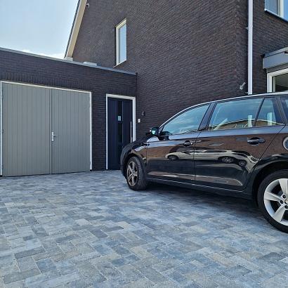 Stonique trommel betonstraatsteen 6 cm grijs/zwart