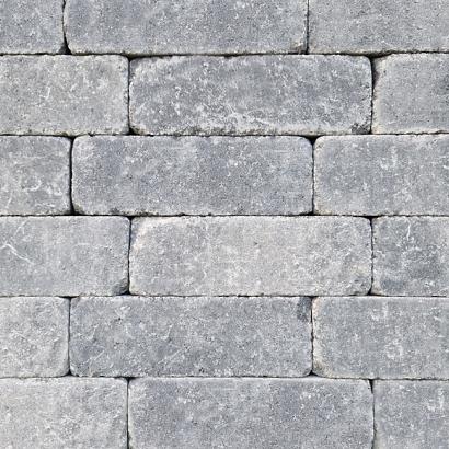 Stonique trommel longstone 7 cm grijs/zwart